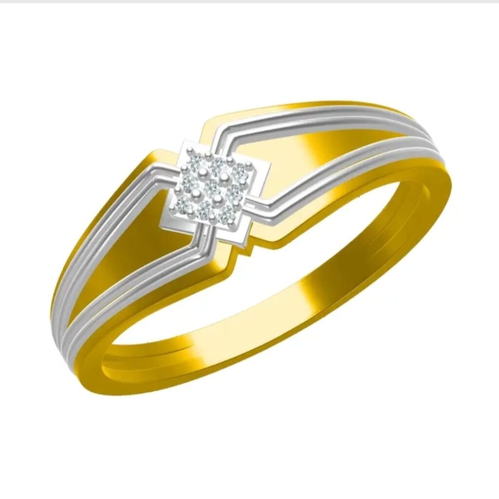 Natural Diamonds Gold Ring